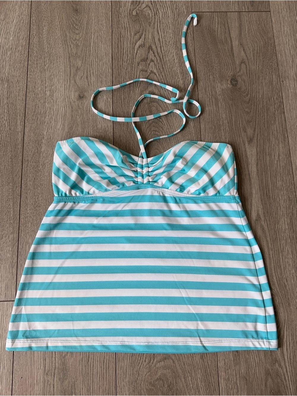y2k stripe halter tankini tube top